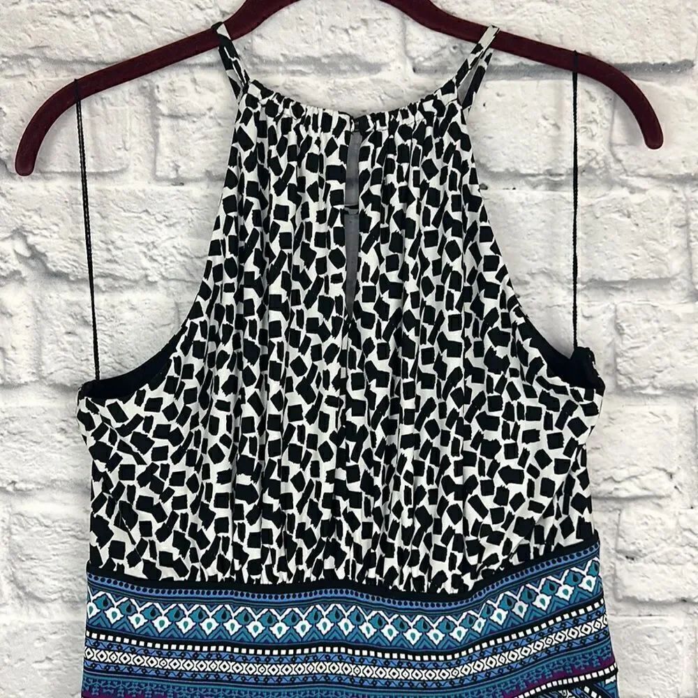London Times Collection Patterned Maxi Dress Size Large - Picture 3 of 8